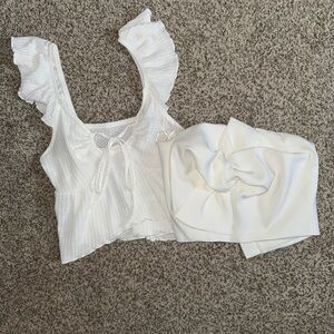 Elegant White Ruffle Top